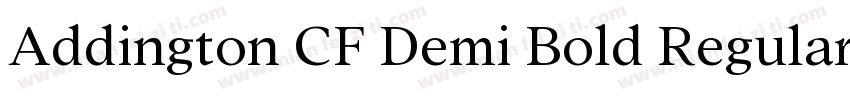 Addington CF Demi Bold Regular字体转换
